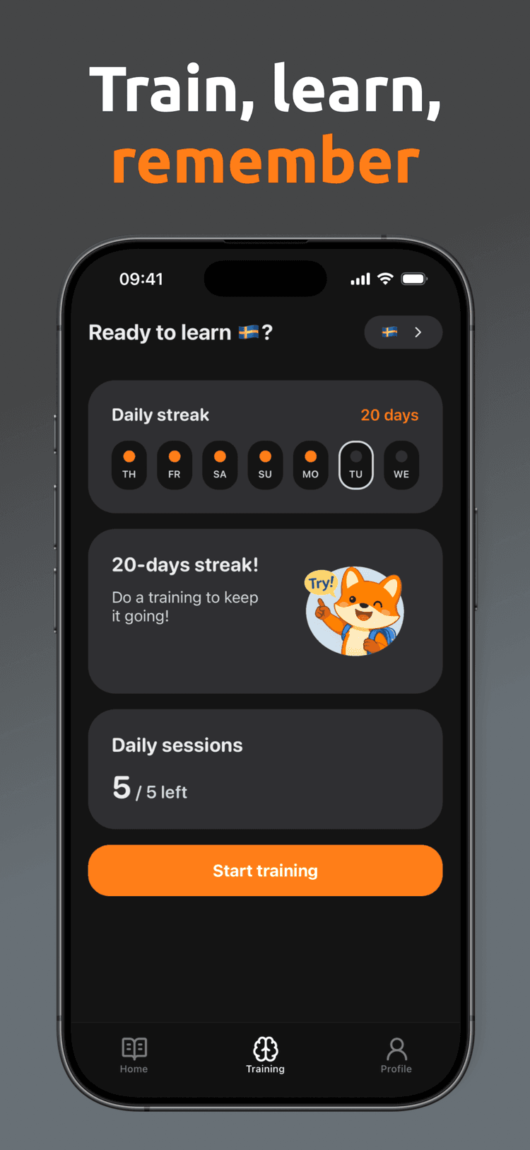 Lexi app screenshot 3 (dark)